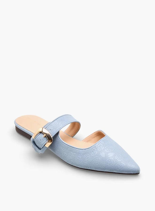 Flora Bella By Shoexpress Women Floral Textured Pointed Toe Shoes
